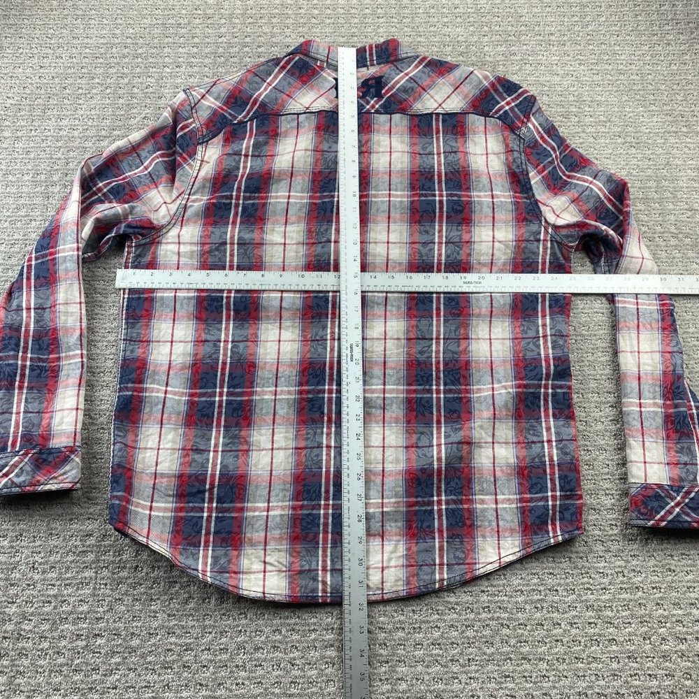 Rock Revival Shirt Men Extra Extra Large XXL Red White Blue Floral Button Up - Picture 8 of 10